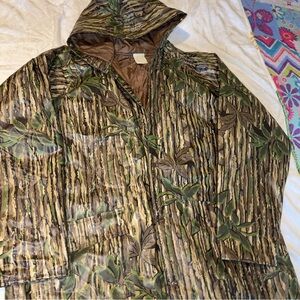 Vintage 80’s camouflage Hooded Men's Jacket